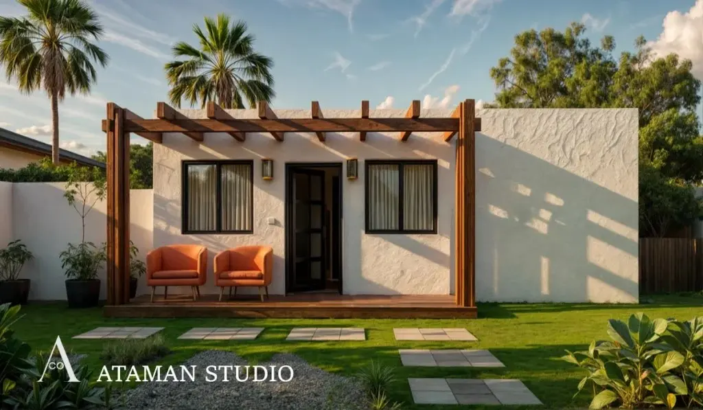 Ataman Studio Modern backyard ADU design in California