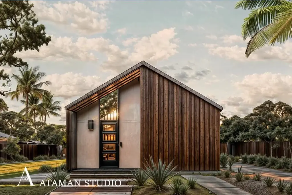 Ataman Studio Modern detached ADU design in California backyard
