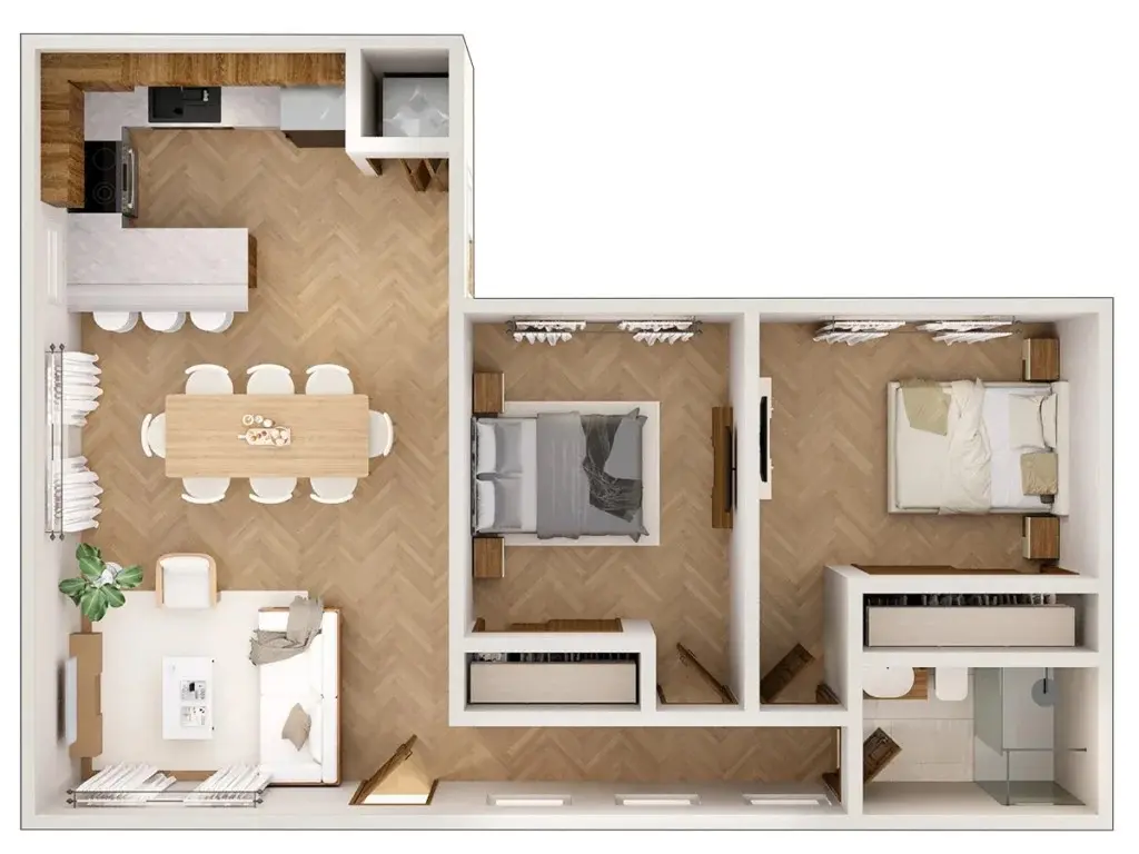 Ataman Studio ADU layout and interior floor plan design